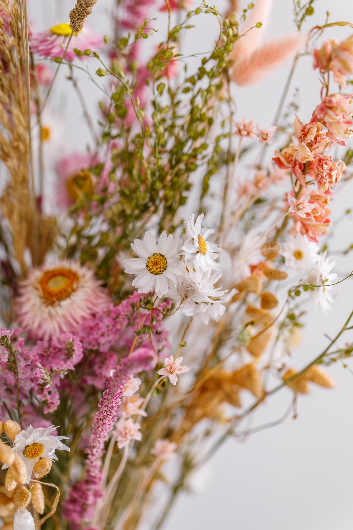 Pink And White Everlasting Posy