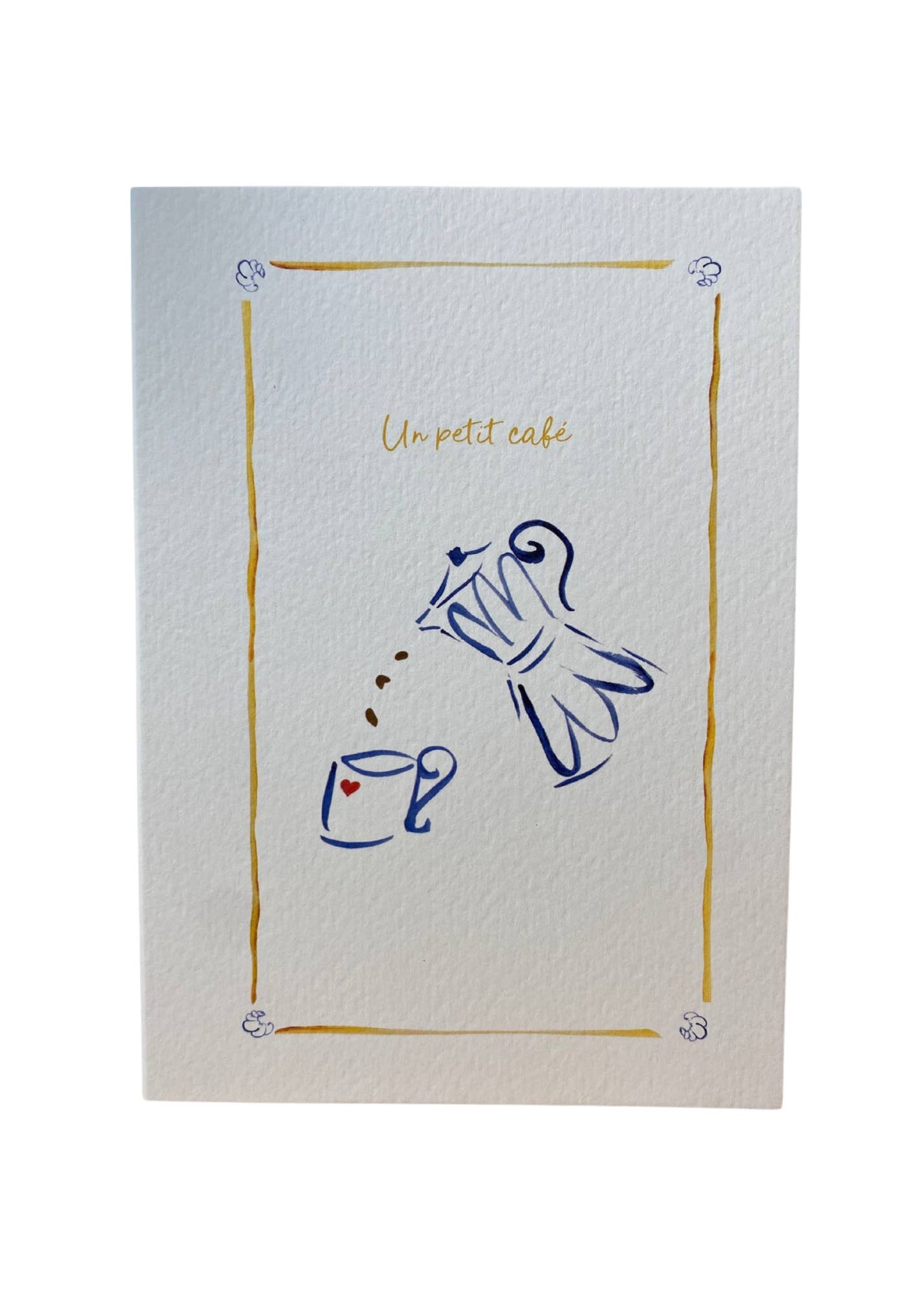 Un Petit Café Greetings Card 