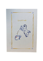 Un Petit Café Greetings Card 