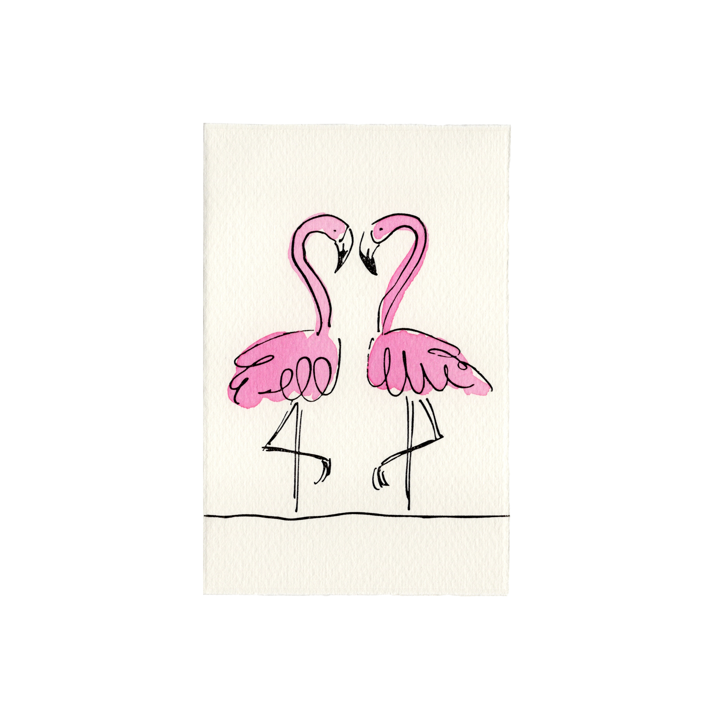 Flamingo Valentine Card