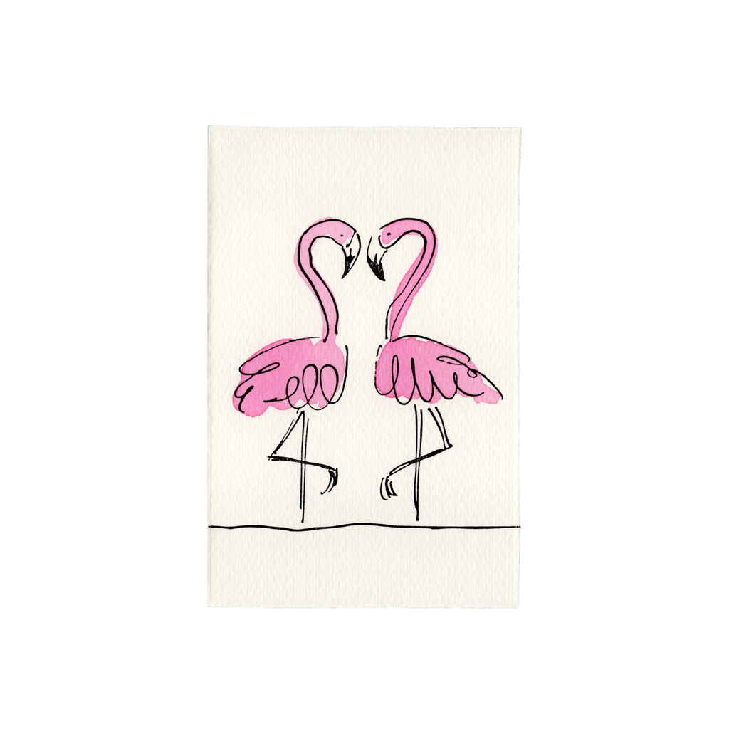Flamingo Valentine Card