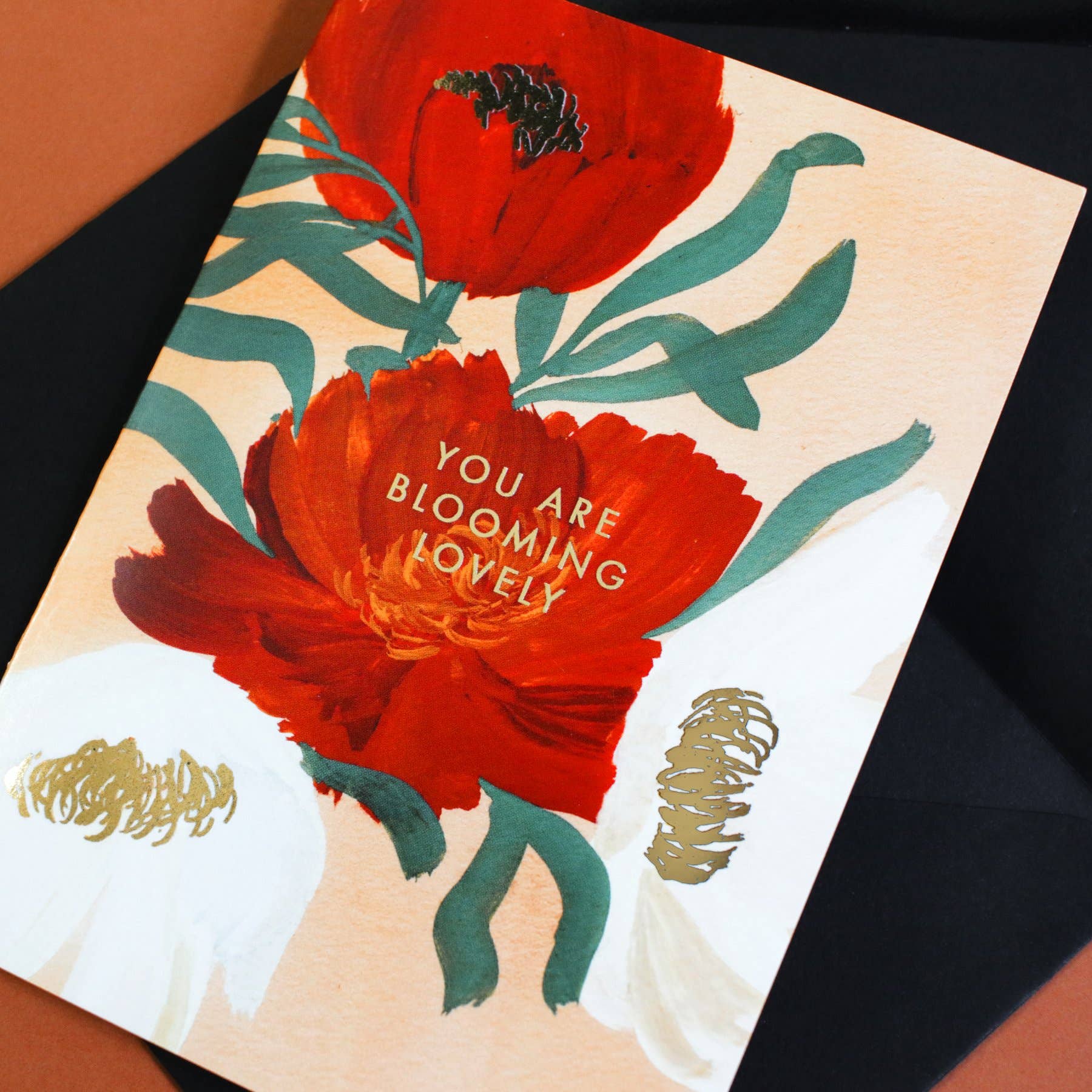 You are Blooming Lovely Floral Thank You / Love Card