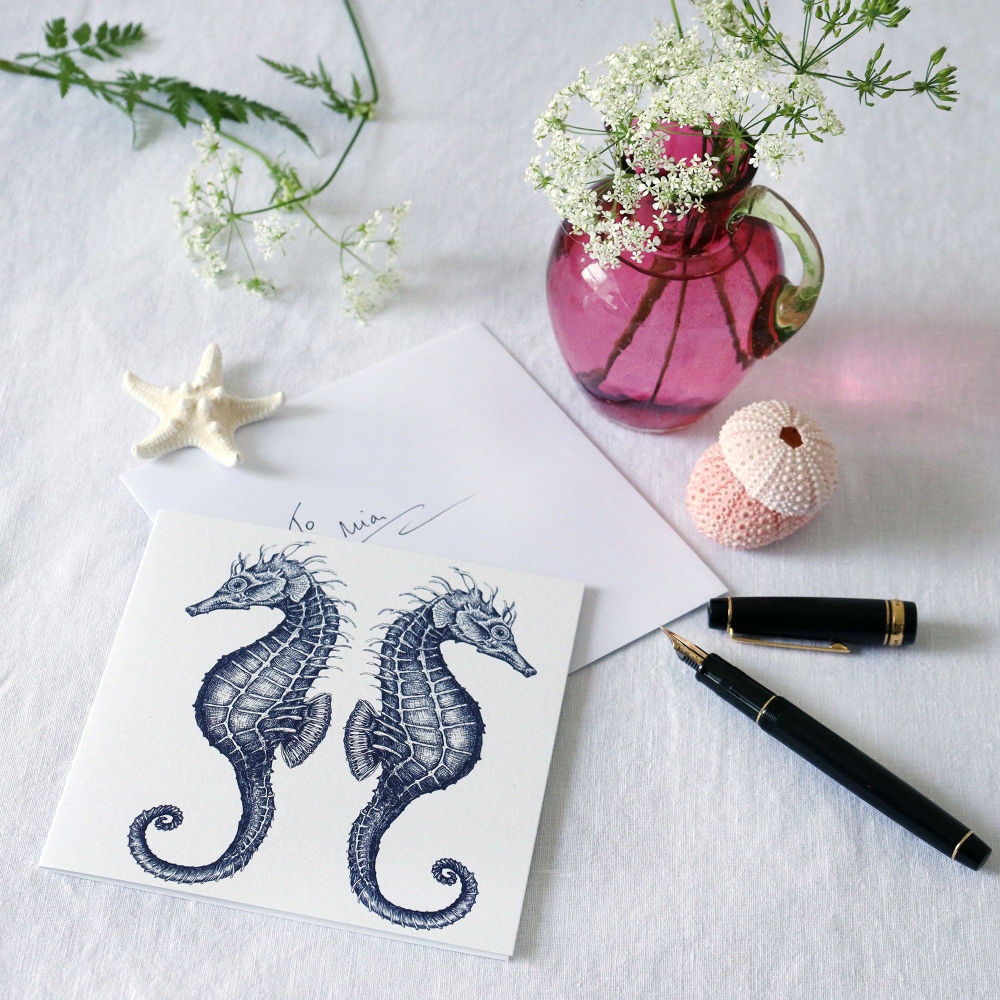 Seahorse Greetings Card