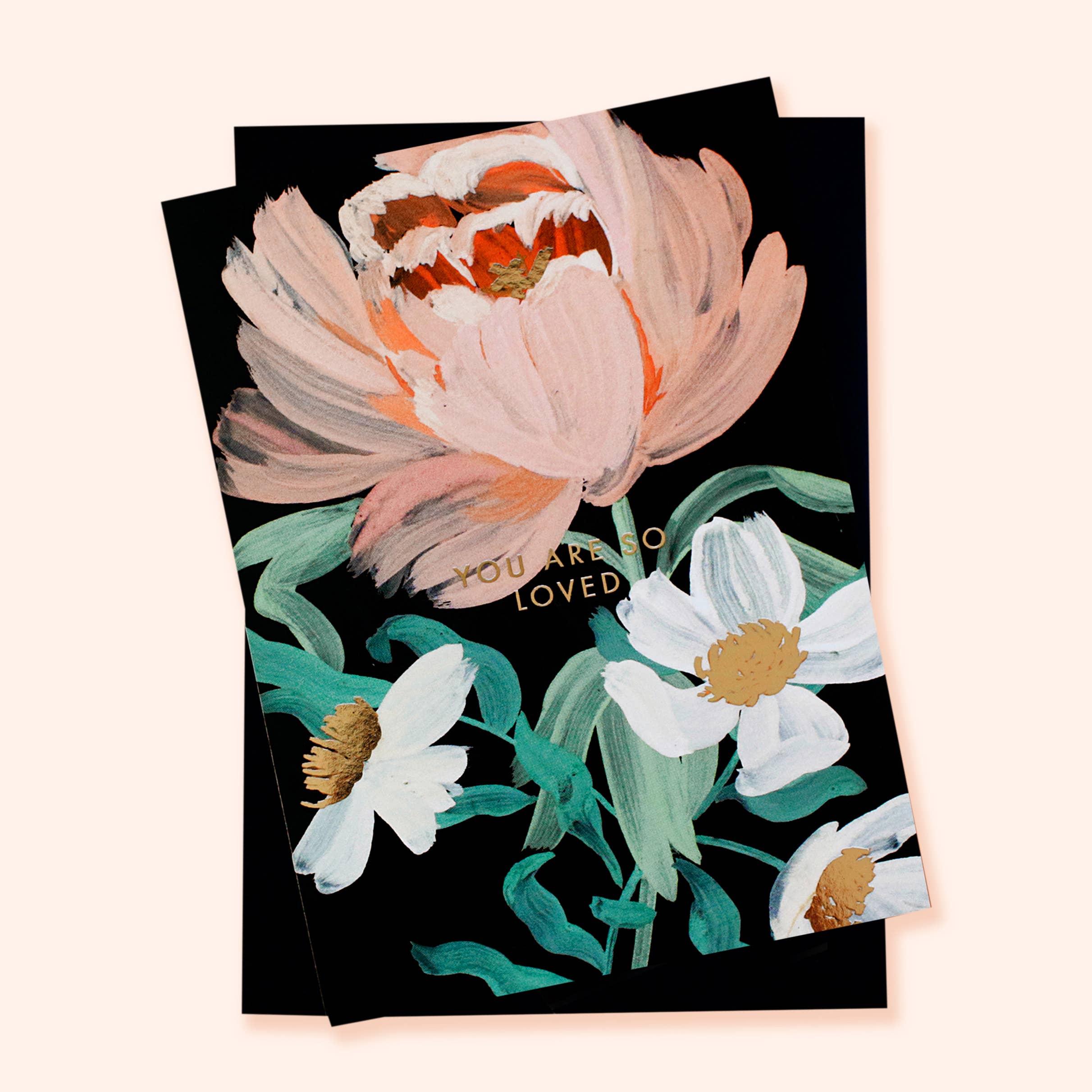 "You Are So Loved" Pink Flower Love Card