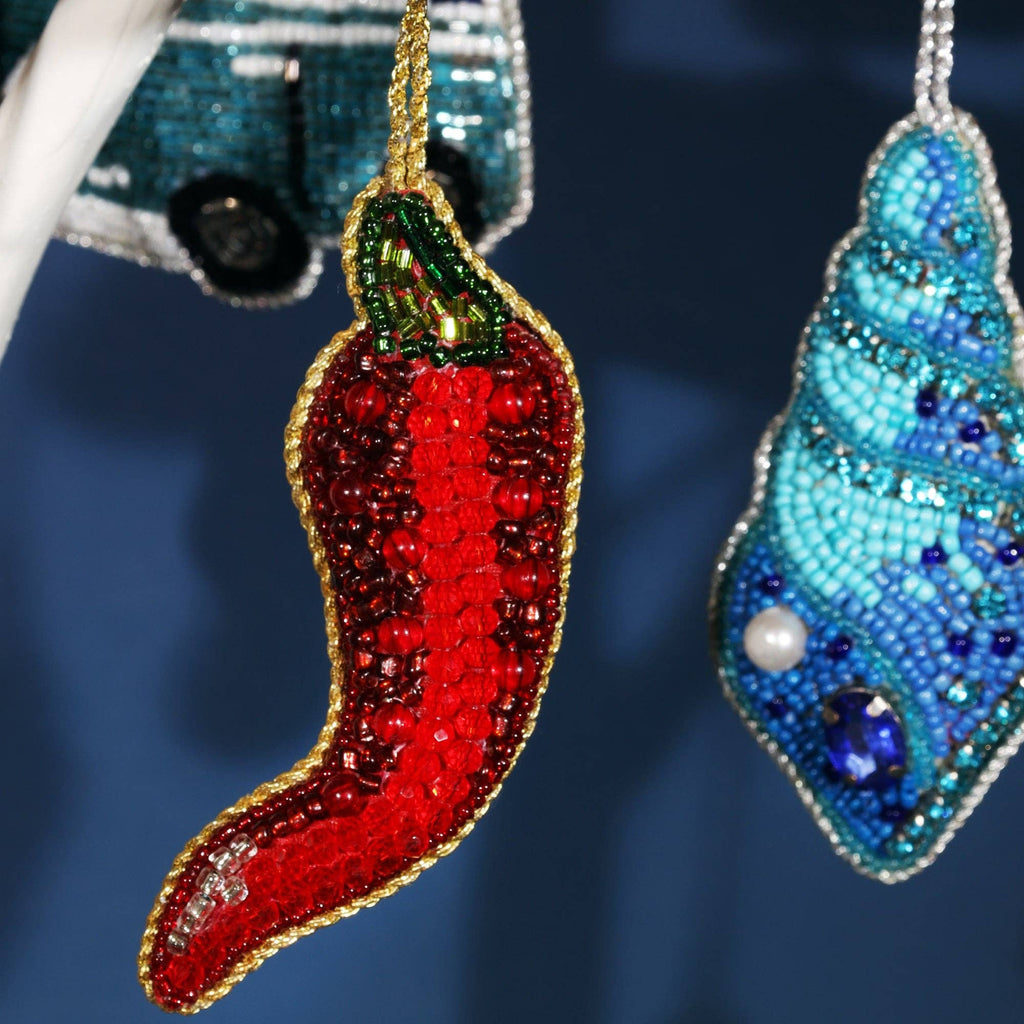 Beaded Chilli Hanging Decoration
