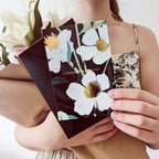 Black Botanical Floral Congratulations Foiled Greetings Card
