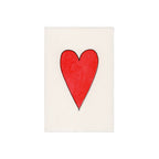 Heart Valentine Love Card: Red