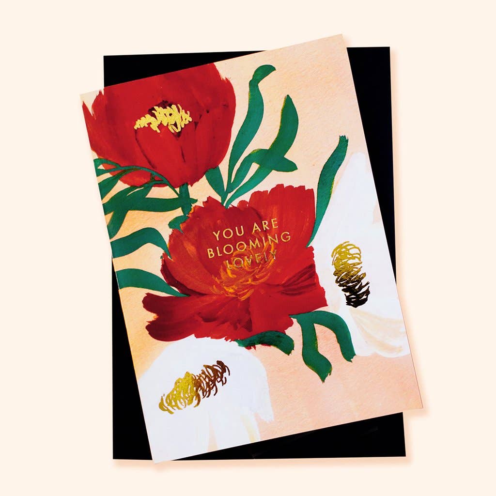 You are Blooming Lovely Floral Thank You / Love Card