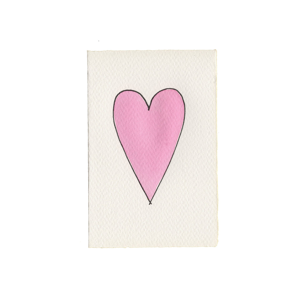 Heart Valentine Love Card: Red