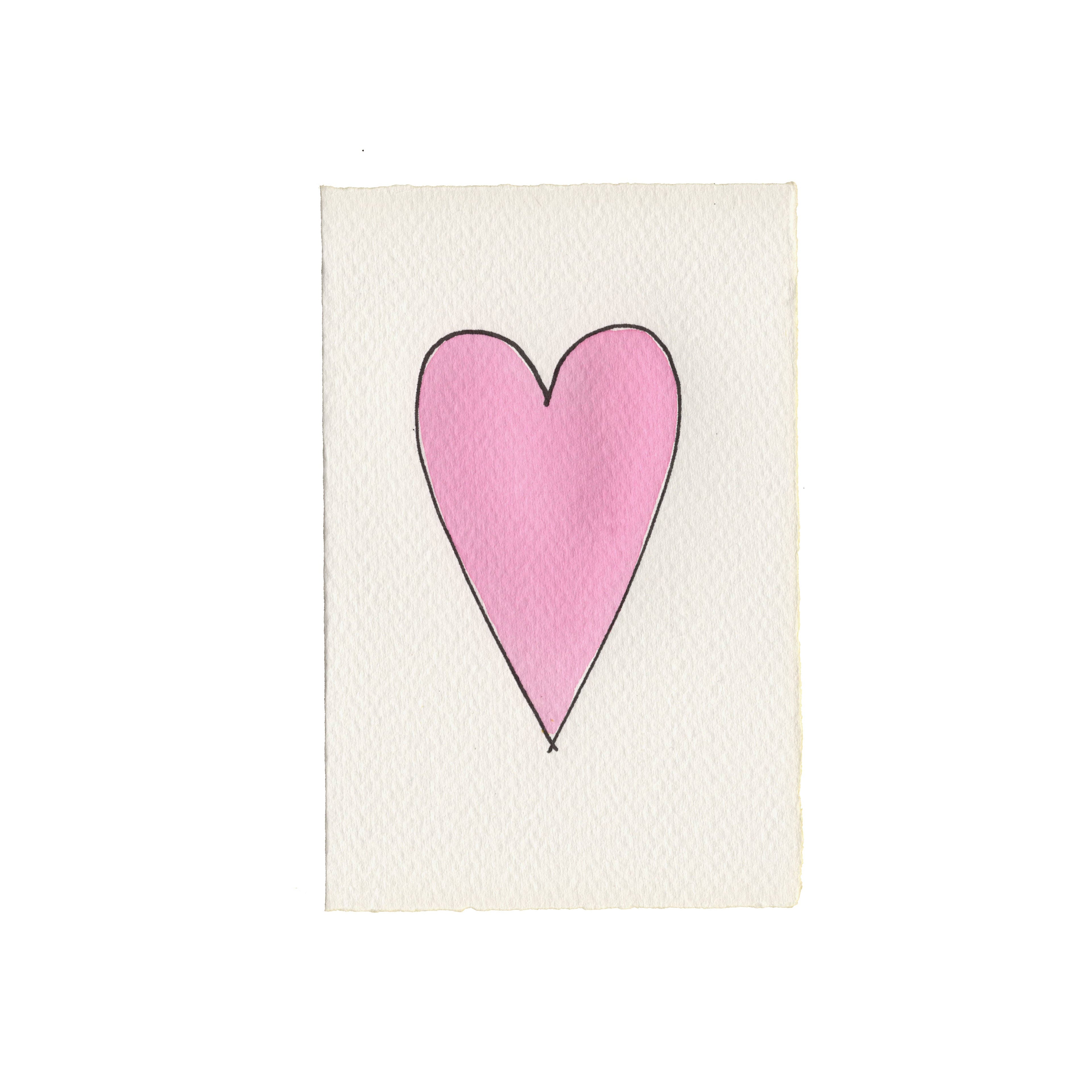 Heart Valentine Love Card: Red