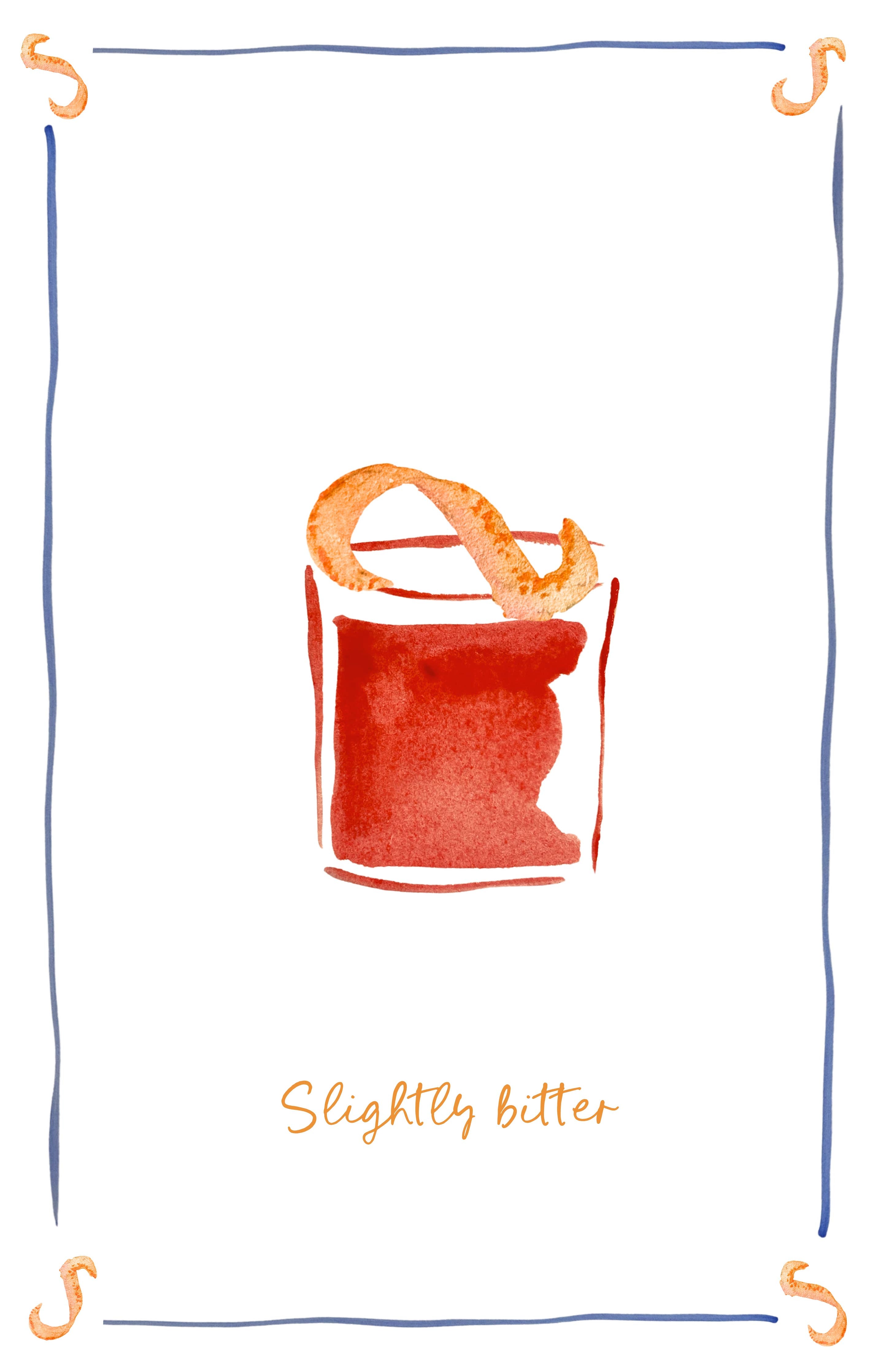 Slightly Bitter Negroni - Linen Tea Towel 