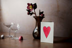 Heart Valentine Love Card: Red