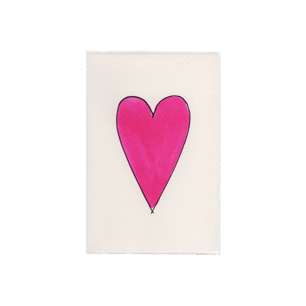 Heart Valentine Love Card: Red