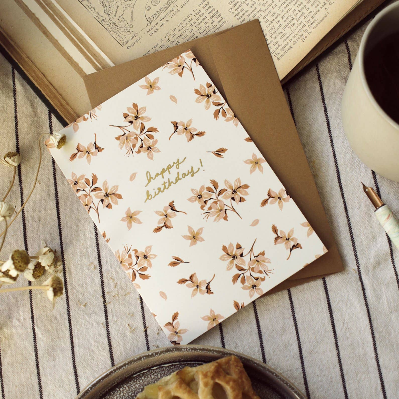 Ditsy Floral Print Cottagecore Birthday Card