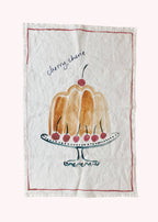 Cherry Cherie Linen Teatowel