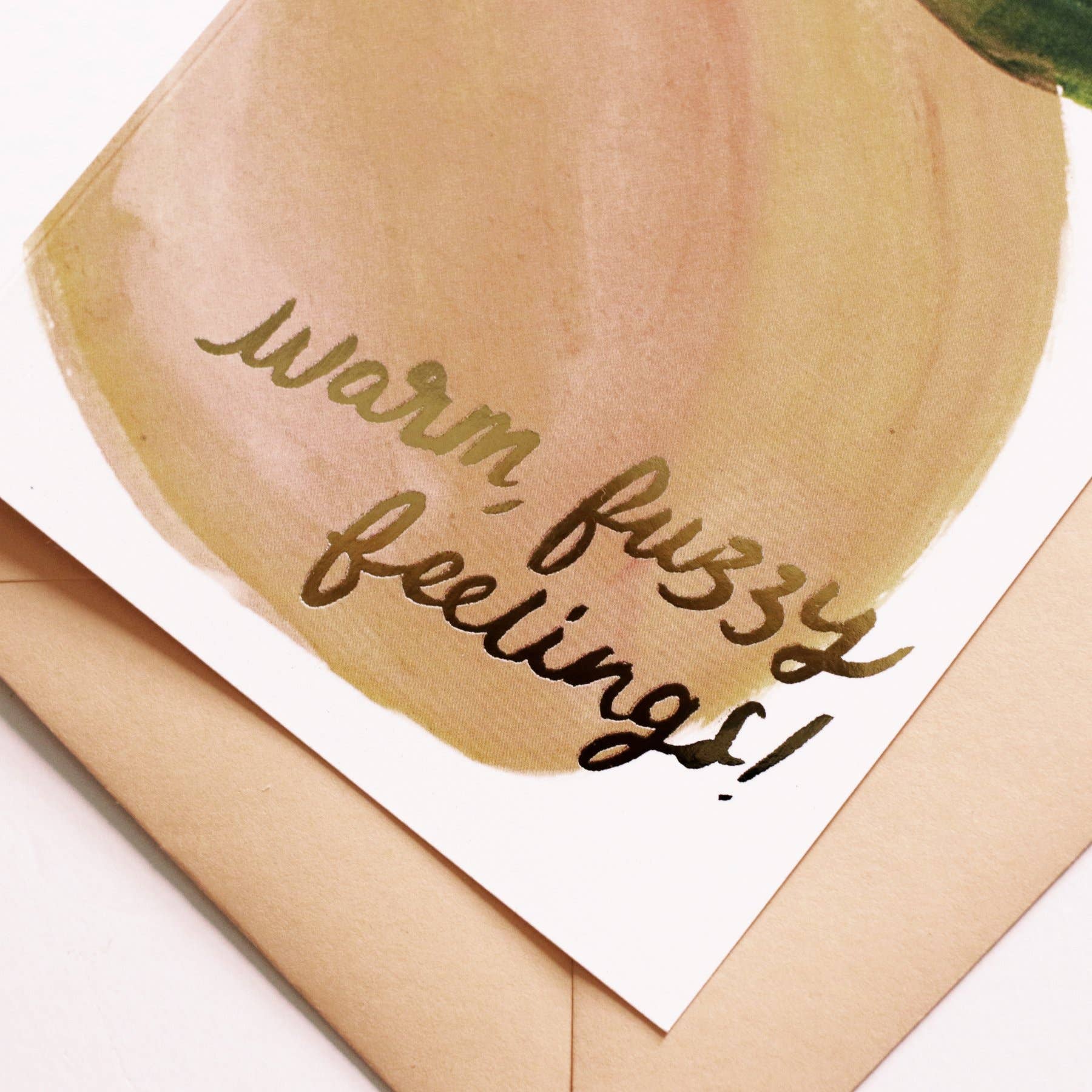 Fuzzy Feelings Illustrated Peach Love / Friendship Card