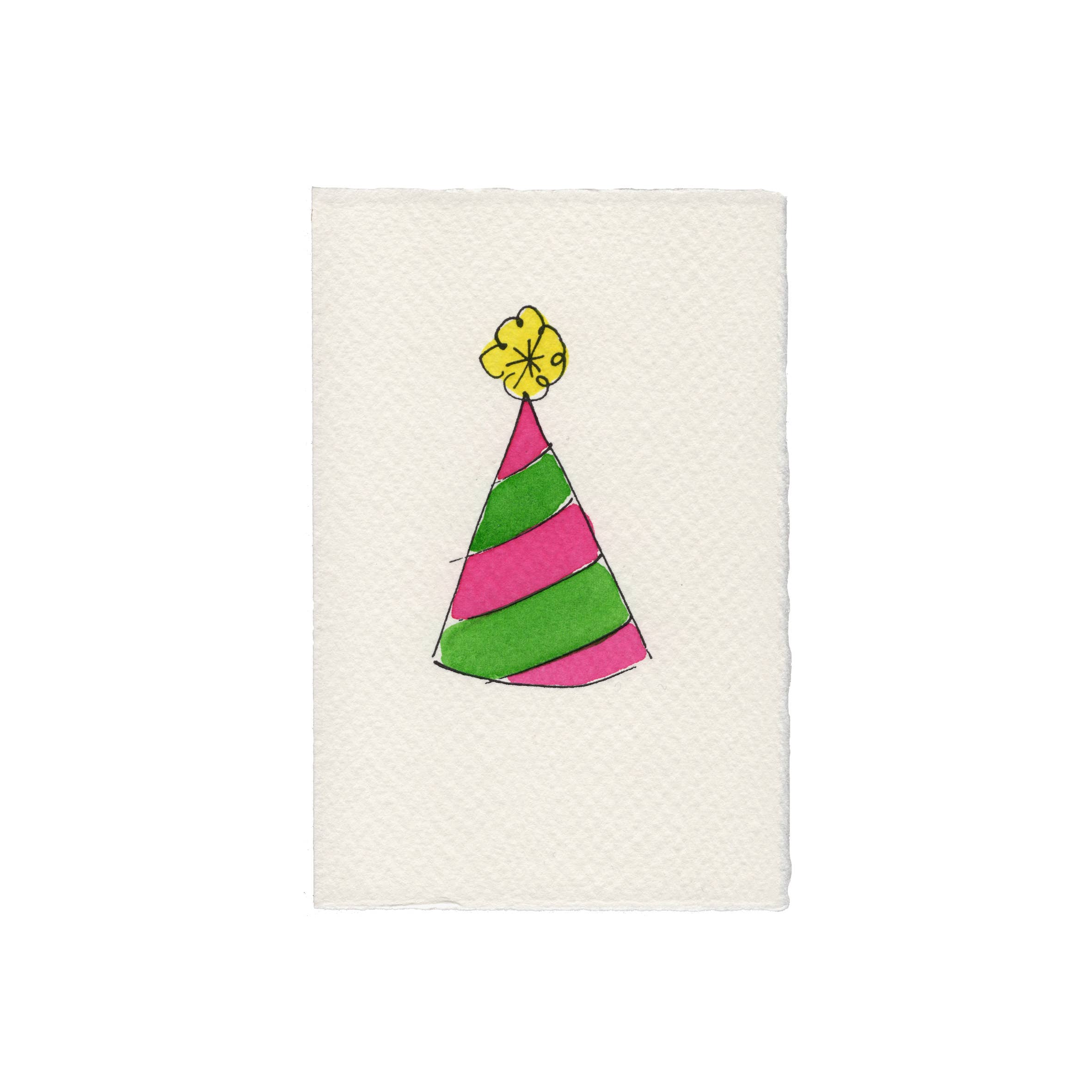 Party Hat (Stripes) Birthday Card