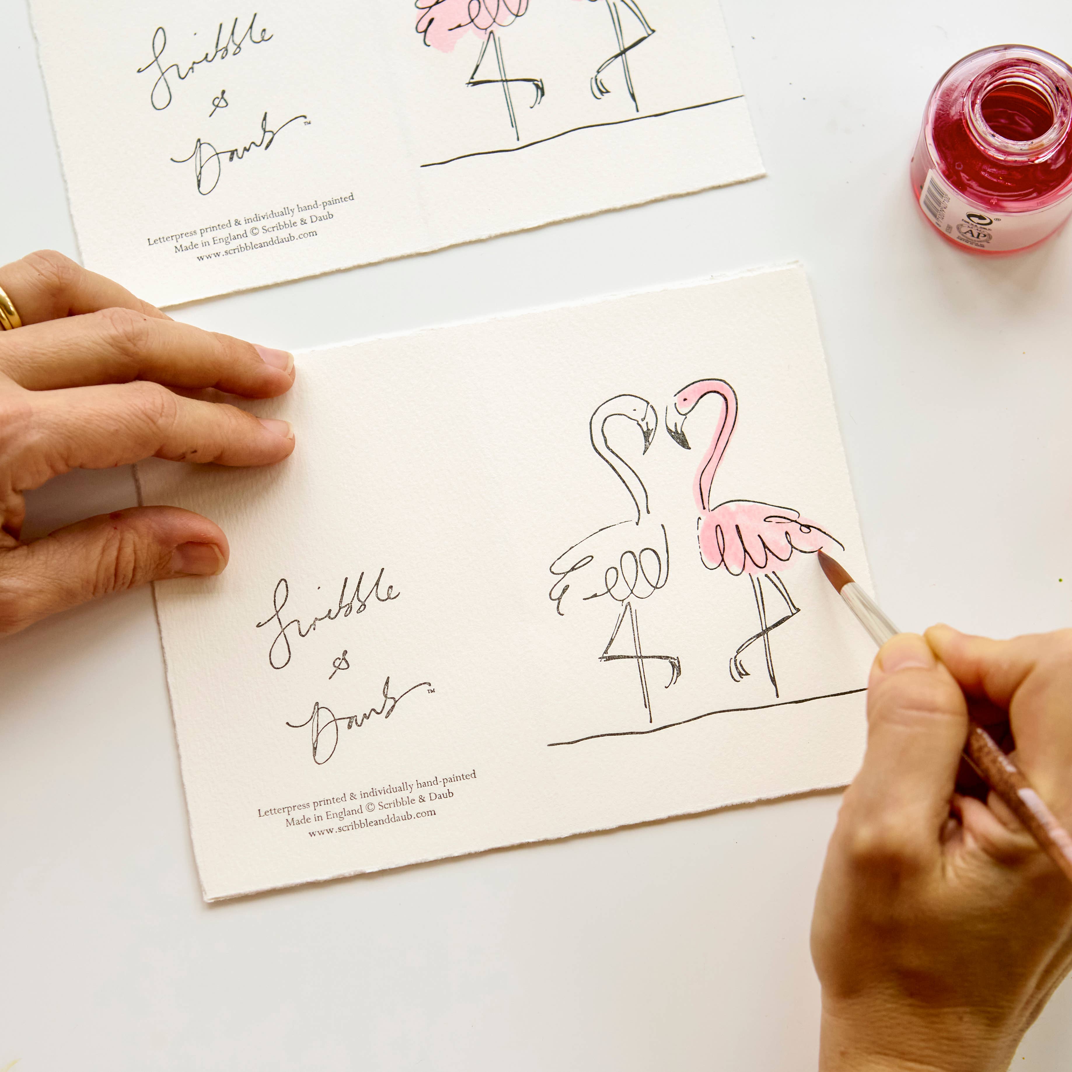 Flamingo Valentine Card