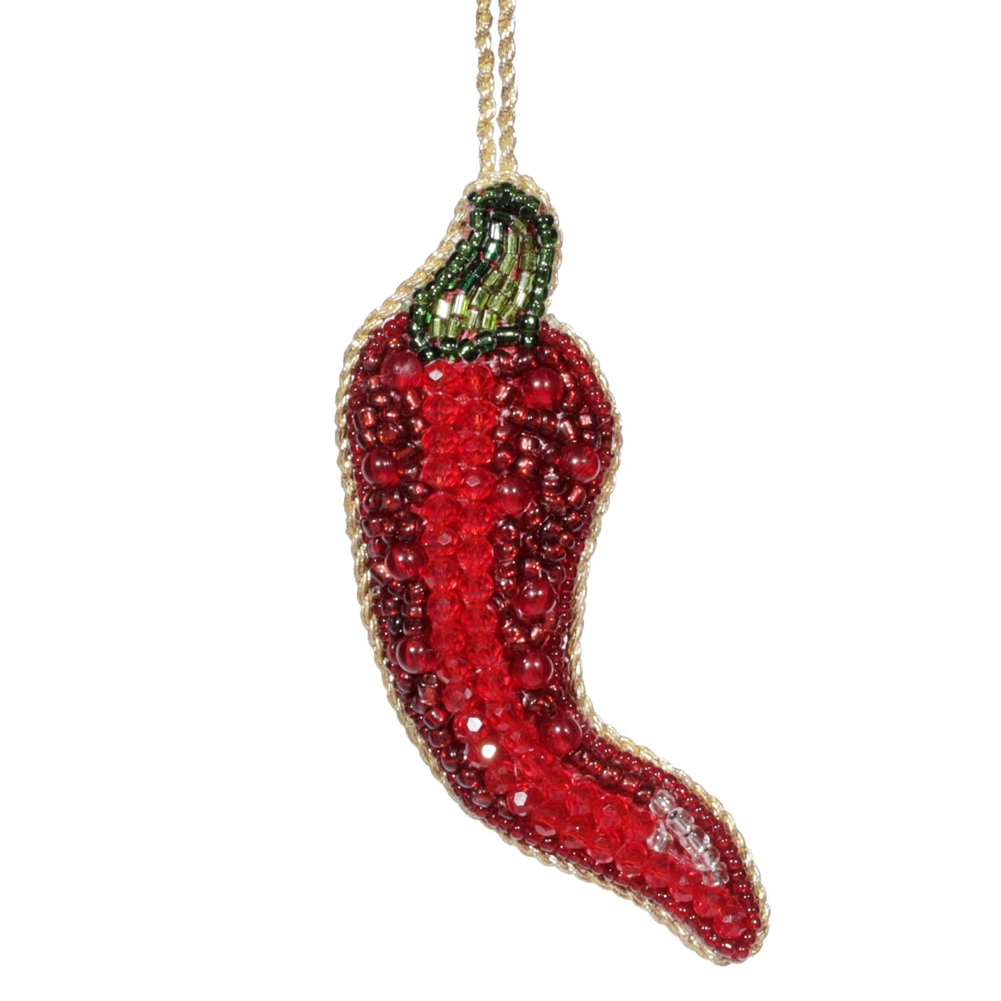 Beaded Chilli Hanging Decoration