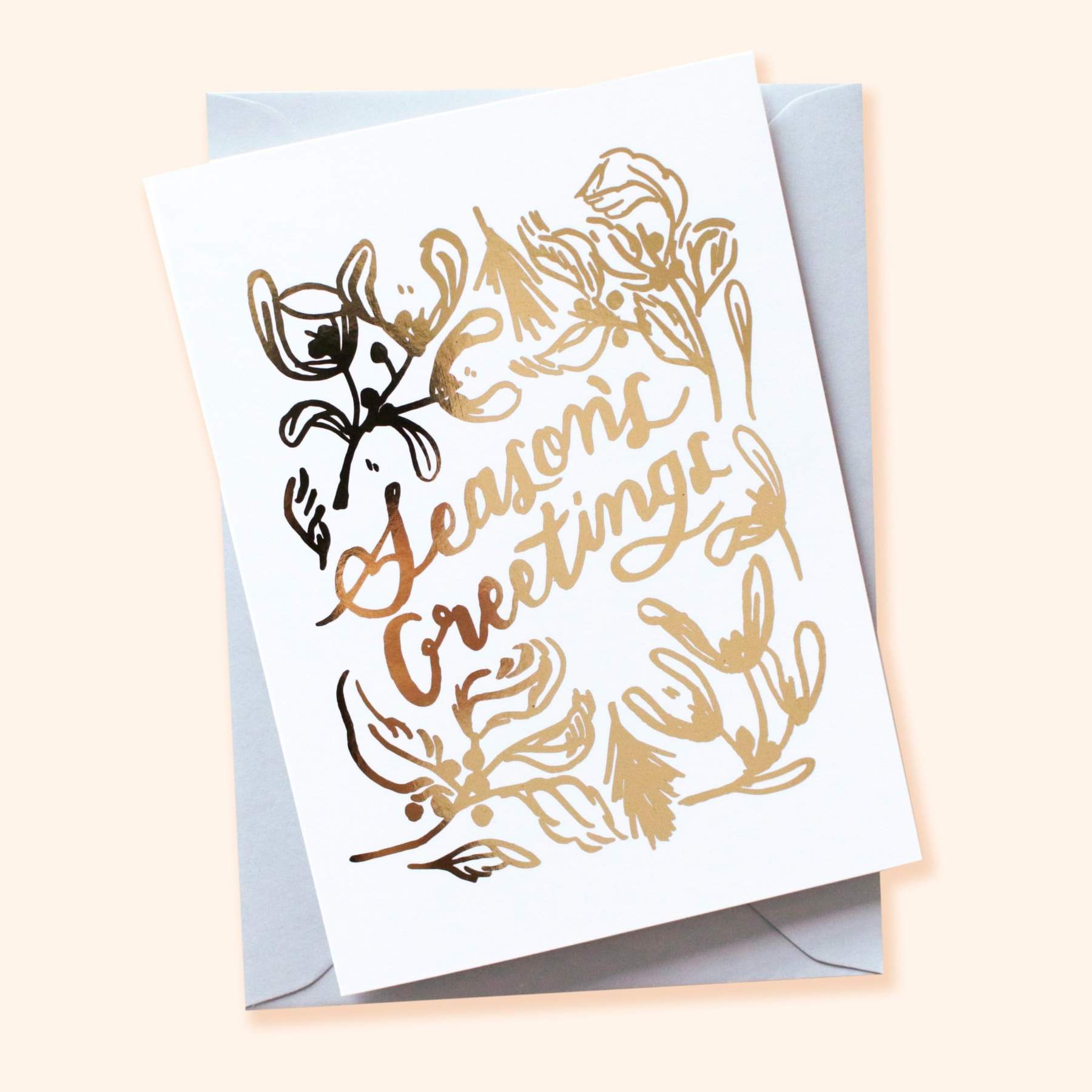 Annie Dornan Smith - Gold Botanical Season's Greetings Card