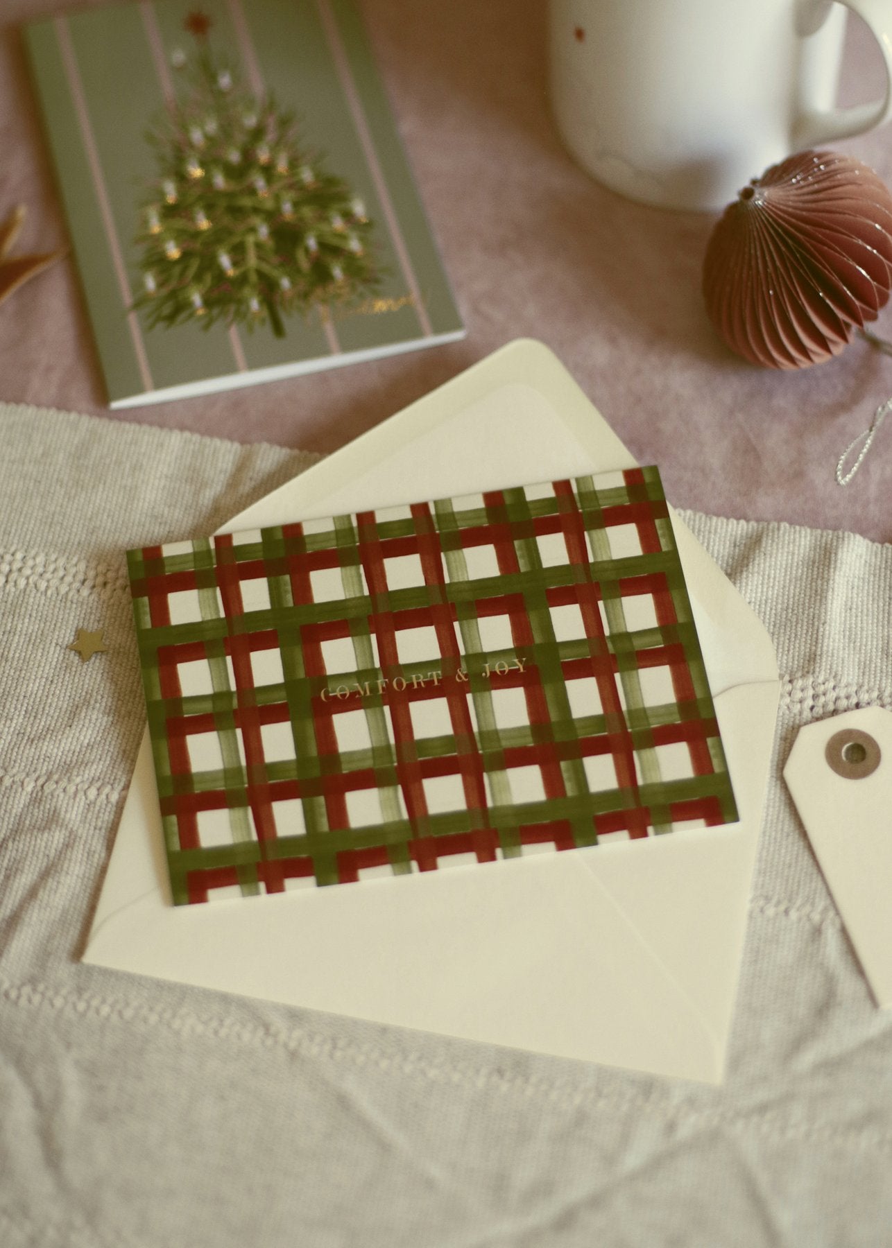 Annie Dornan Smith - Comfort and Joy Tartan Christmas Card