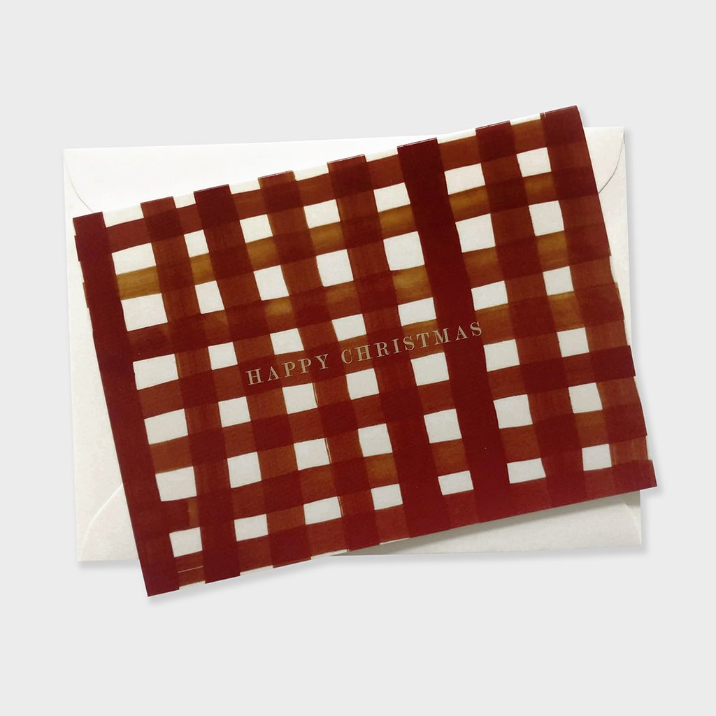 Annie Dornan Smith - Red Gingham Happy Christmas card