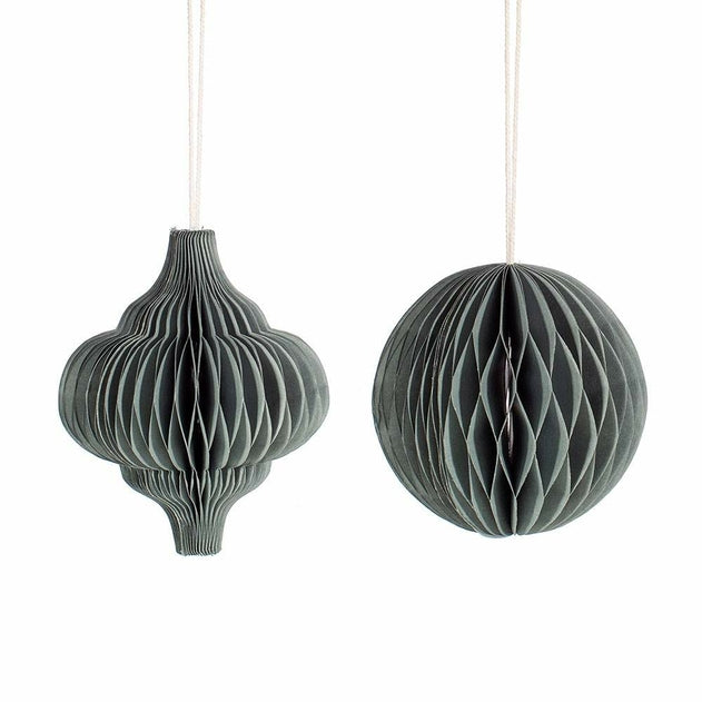 Paper Honeycomb Hanging Decoration - Grey