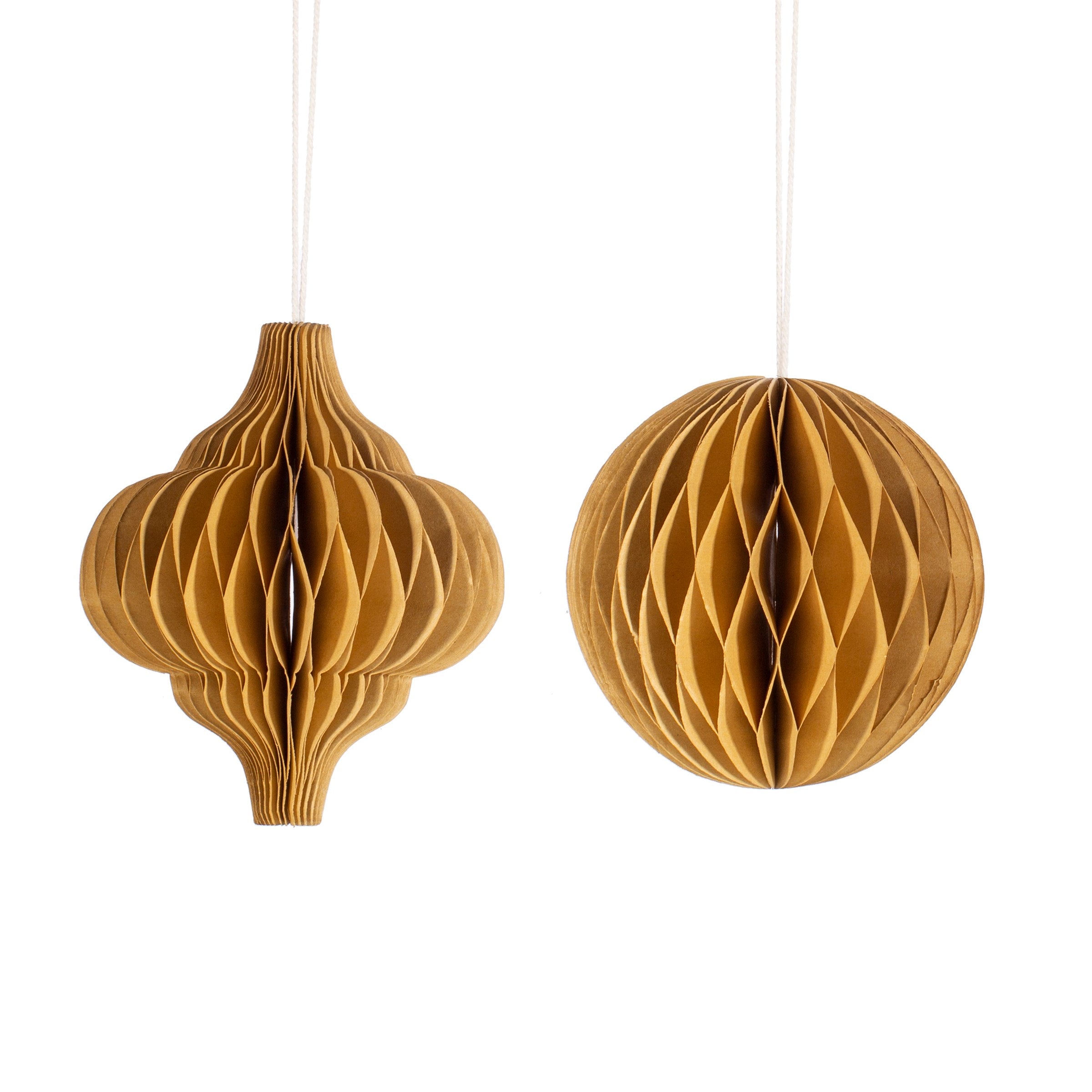 Paper Honeycomb Hanging Decoration - Kraft