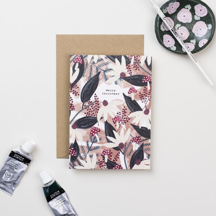Merry Christmas Mushroom - Greeting Card