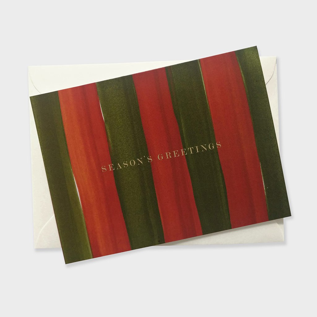 Annie Dornan Smith - Season's Greetings striped Christmas Card