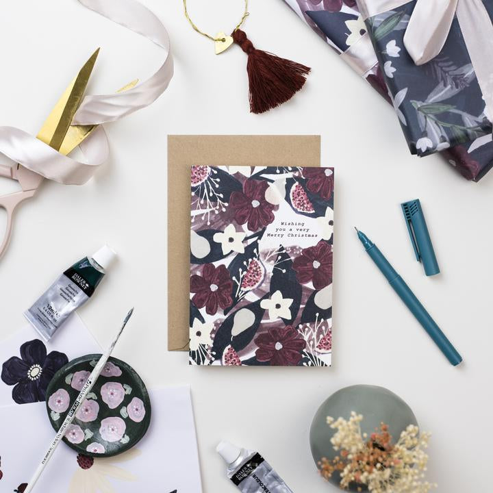 Pears and Florals - Greeting Card